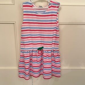 Florence Eiseman girls stripe terry cloth dress size 8